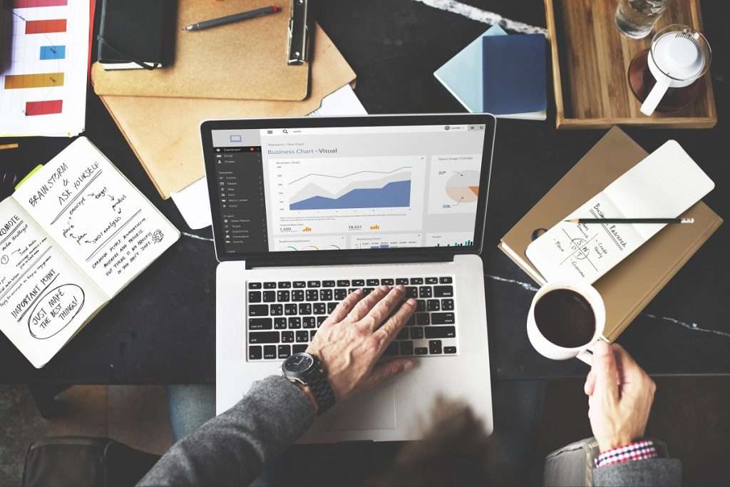 person analyzing data