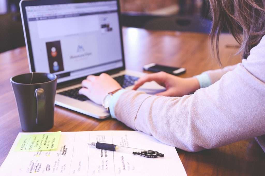 person planning on content ideas