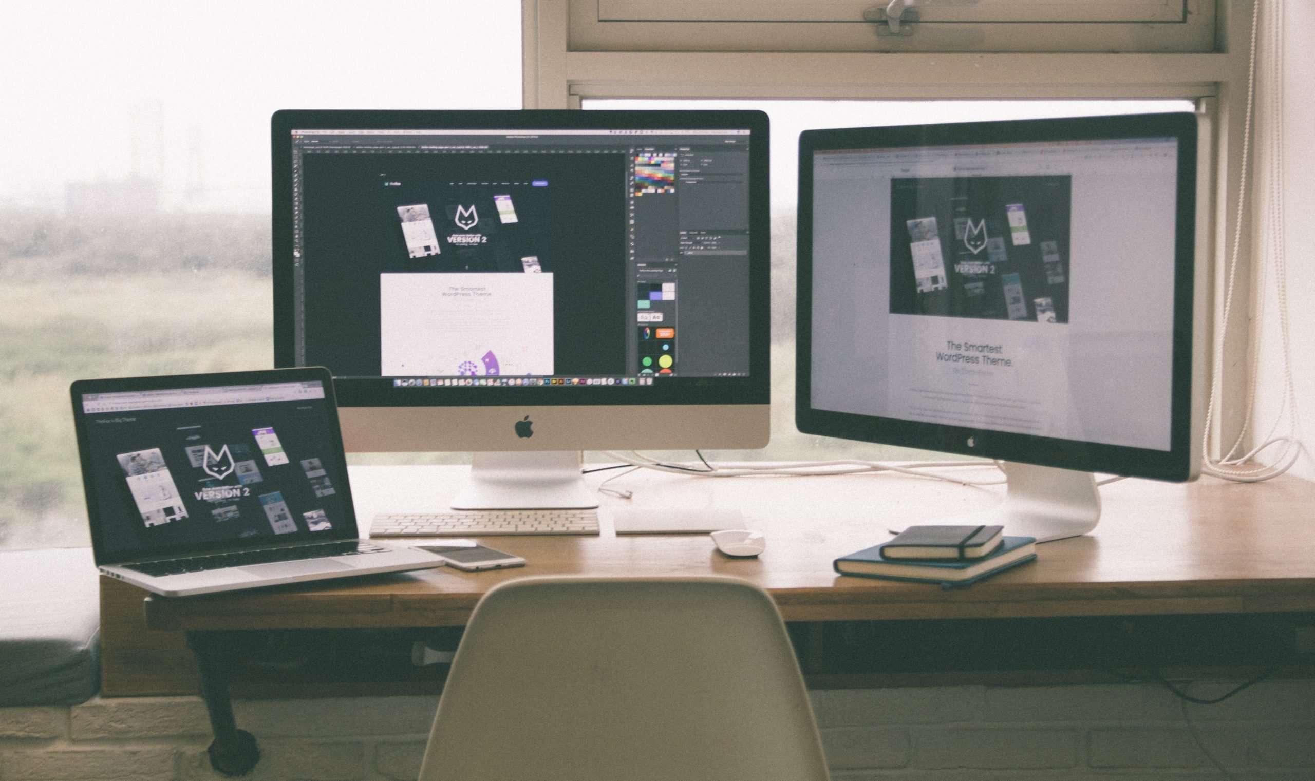 screens showing web